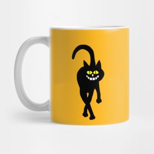 Smiling Black Cat Mug